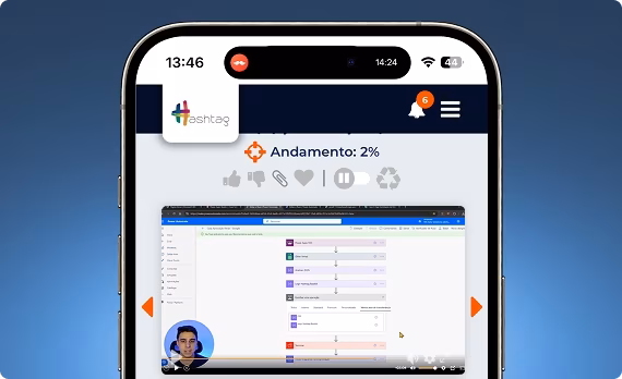 Captura de tela mobile do Curso Power Automate